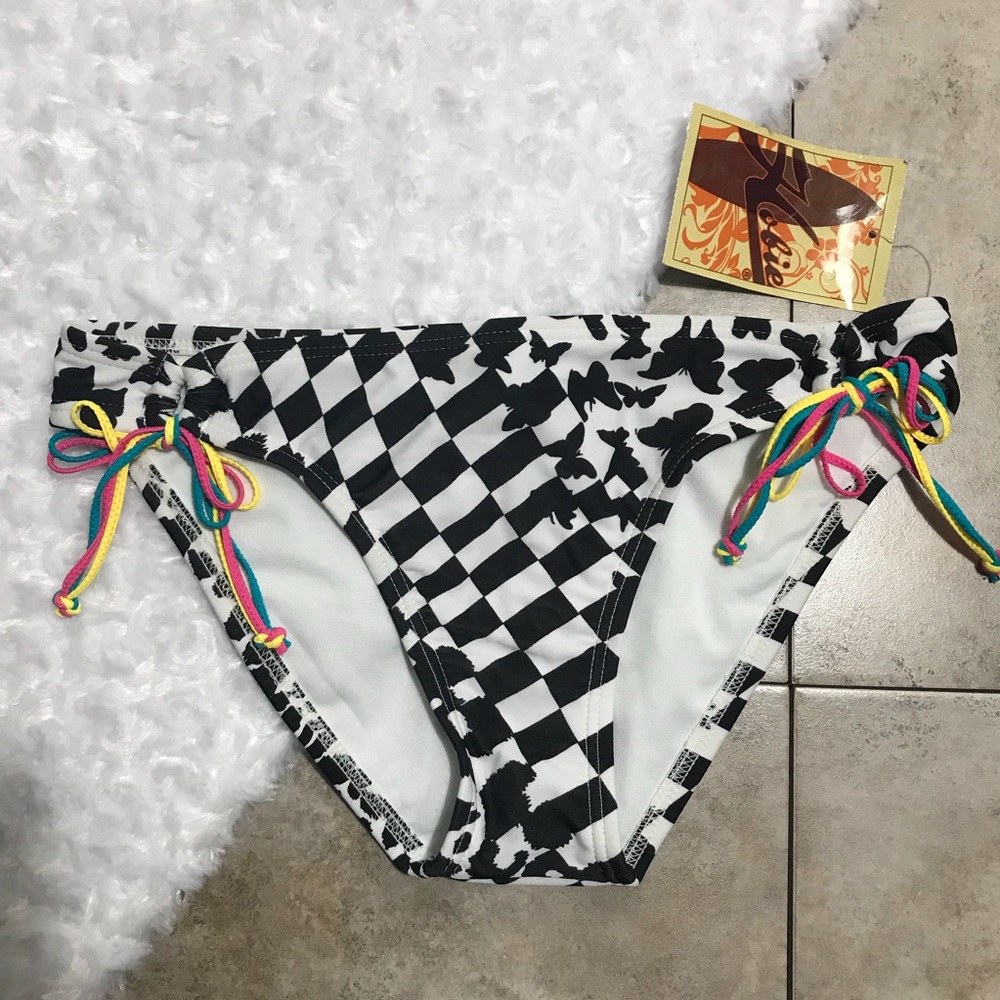 Hobie Black & White Hipster Bikini Bottoms